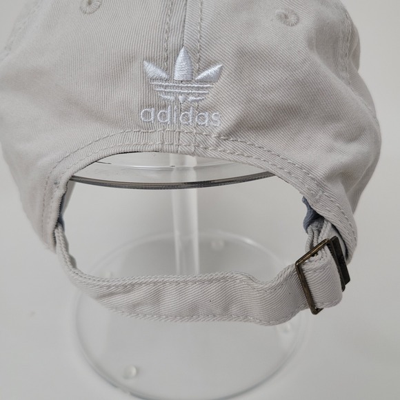 Adidas  Lot of 2 Trefoil Caps Unisex– White Strapback + Acid-Wash Denim Hat - Picture 6 of 14